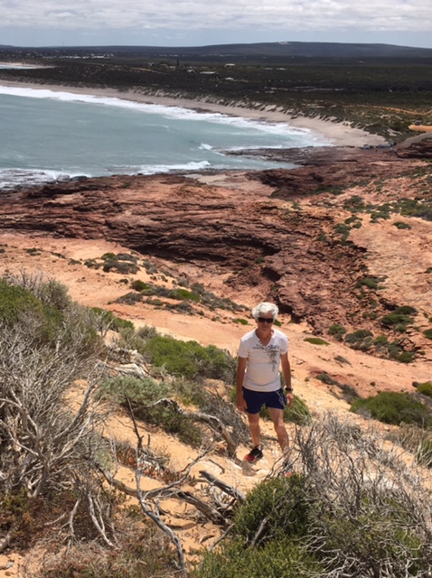 Colin training at Kalbarri - Red Bluff Gorge