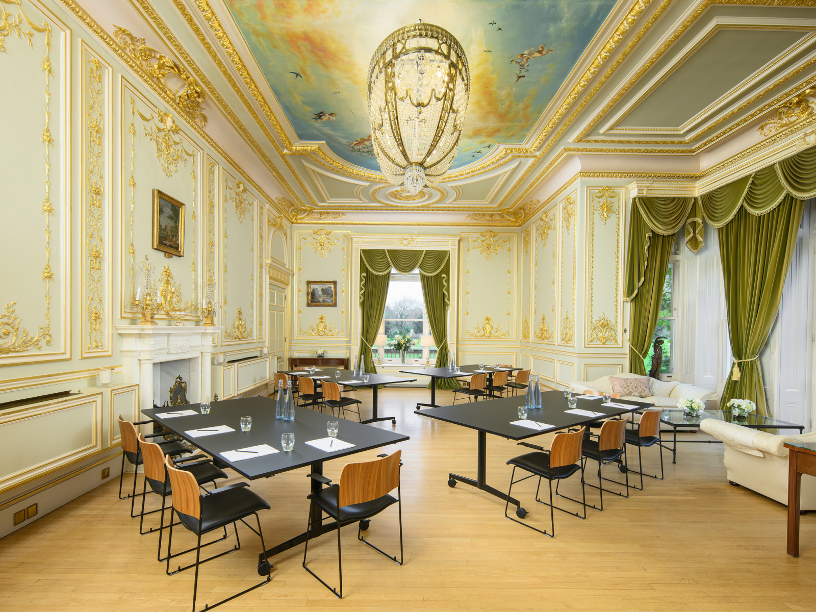 Meeting room set-up at Fetcham Park - ideal for working in groups